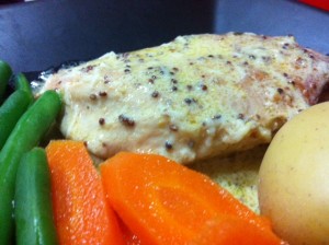 Baked Chicken with Garlic and Seeded Mustard