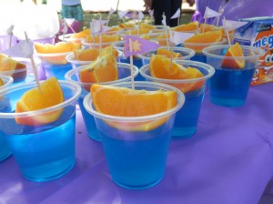 Jelly Cups (Rapunzel & Flynn's boat in blue water jelly cups)